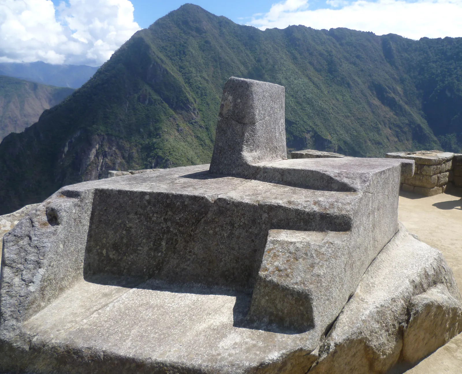 The Intihuatana carved-stone gnomon at Machu Picchu